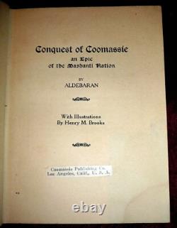 Conquest of Coomassie Ashanti African American Black Nationalist Poem 1923 1stEd