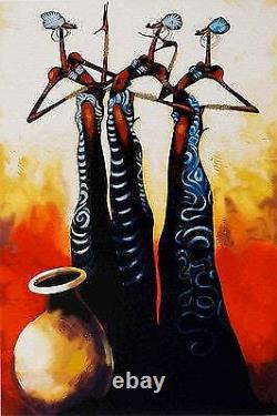 Conversations at the Water Hole, African American, Black Art by Maurice Evans