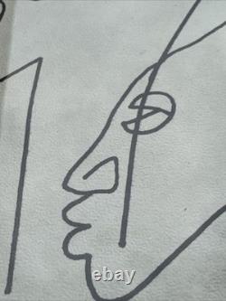 Cubist Drawing African American Black Artist Famous Modernist Face Heads Mystery