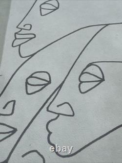 Cubist Drawing African American Black Artist Famous Modernist Face Heads Mystery