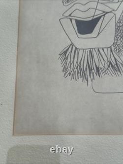 Cubist Drawing African American Black Artist Famous Modernist Face Heads Mystery