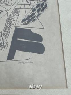 Cubist Drawing African American Black Artist Famous Modernist Face Heads Mystery