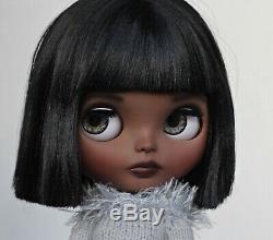 Custom Art OOAK Factory Fake African American Black AA MOD Retro Blythe Doll