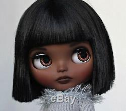Custom Art OOAK Factory Fake African American Black AA MOD Retro Blythe Doll