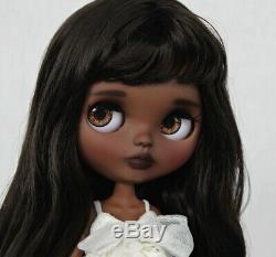 Custom Art OOAK TBL Factory Fake African American Black Hair AA Blythe Doll