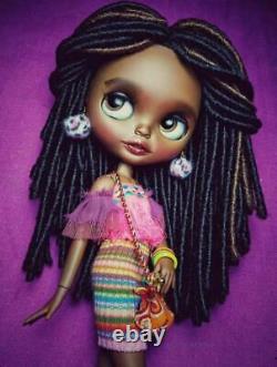 Custom Blythe doll OOAK by Piccola Gioia. AA African American Black Doll Paris