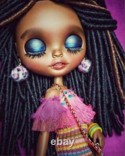 Custom Blythe doll OOAK by Piccola Gioia. AA African American Black Doll Paris
