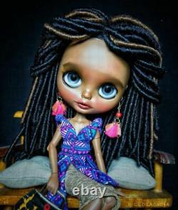 Custom Blythe doll OOAK by Piccola Gioia. AA African American Black Doll Paris