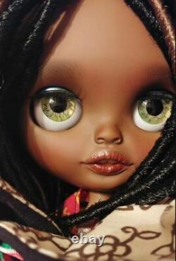 Custom Blythe doll OOAK by Piccola Gioia. AA African American Black Doll Paris