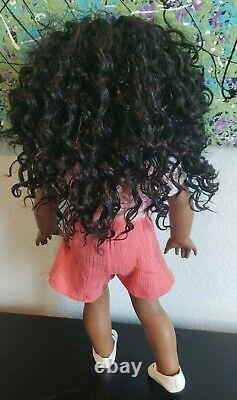 Custom OOAK African American Girl Doll Sonali Face Mold, New Wig & Outfit