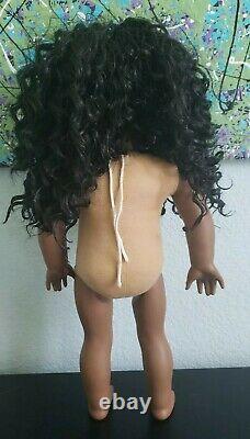 Custom OOAK African American Girl Doll Sonali Face Mold, New Wig & Outfit