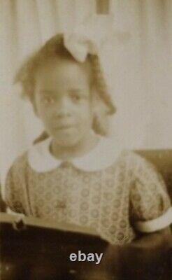 Cute African American Girl Class Photo 1920s Black Americana Small Photo Vintage