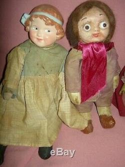 Cute antique c1910, BLACK Horsman compo. DOLLY DINGLE Campbell Kid, Drayton doll