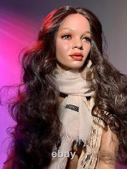 DECTER Vintage 60s Realistic Full Female Mannequin Sitting Black Ethnic Freckles