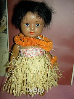 Darling antique BLACK bisque, sgnd P 17/Oa Germany jtd. Doll withbrown glass eyes