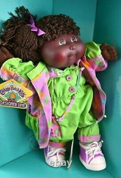 Designer Line Cabbage Patch Girl Black African American Kid Doll 3520 With Box