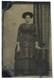 Distinguished African American Lady 1870 Black Female Long Dress Tintype Photo