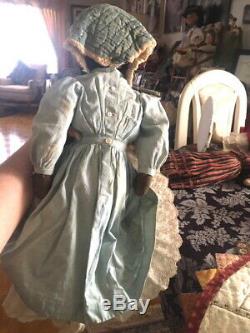 EARLY Antique cloth doll RARE BEECHER STYLE black americana ORIG clothes + eyes