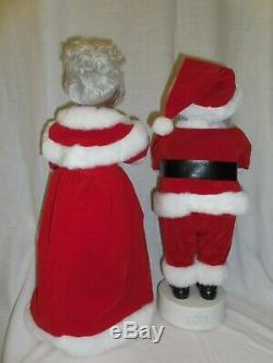 EUC Vtg'99 Telco Motionettes 18 Black AFRICAN American Mr & Mrs Santa Claus