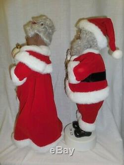 EUC Vtg'99 Telco Motionettes 18 Black AFRICAN American Mr & Mrs Santa Claus