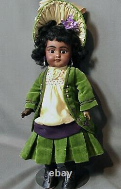 Early 1039-5 Black Straight-Wrist 12 Cabinet Simon & Halbig German Doll Bisque