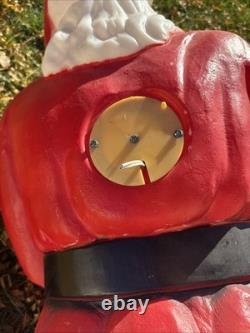 Empire 41 African American Black Santa Claus Blow Mold With Stocking