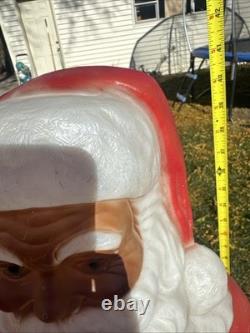 Empire 41 African American Black Santa Claus Blow Mold With Stocking