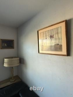 Ernie Barnes Vintage Black African American Figurative Landscape Lithograph 1960