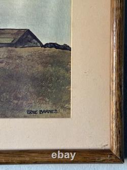 Ernie Barnes Vintage Black African American Figurative Landscape Lithograph 1960