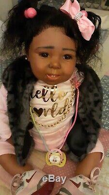 Ethnic reborn toddler, black reborn doll, AA reborn doll, black doll