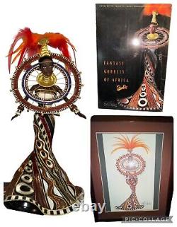 Fantasy Goddess of Africa Barbie Bob Mackie 2nd in Series With Signed Drawing