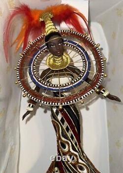 Fantasy Goddess of Africa Barbie Bob Mackie 2nd in Series With Signed Drawing