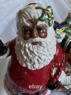 Fitz and Floyd Remembering Santa African American/Black Santa Cookie Jar