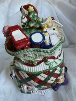 Fitz and Floyd Remembering Santa African American/Black Santa Cookie Jar