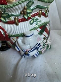 Fitz and Floyd Remembering Santa African American/Black Santa Cookie Jar