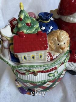 Fitz and Floyd Remembering Santa African American/Black Santa Cookie Jar