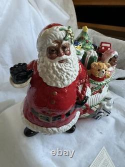 Fitz and Floyd Remembering Santa African American/Black Santa Cookie Jar