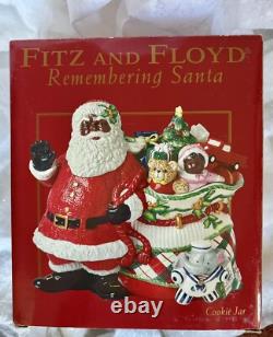 Fitz and Floyd Remembering Santa African American/Black Santa Cookie Jar