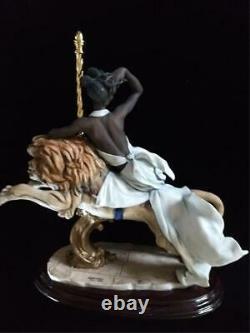 Florence Giuseppe Armani 444c Black Orchid African American Woman Carousel Lion