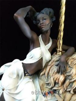 Florence Giuseppe Armani 444c Black Orchid African American Woman Carousel Lion