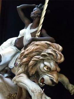 Florence Giuseppe Armani 444c Black Orchid African American Woman Carousel Lion