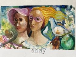 Fred Jones PAINTING BLACK AMERICANA Mid Century AFRICAN AMERICAN ARTIST FAMOUS