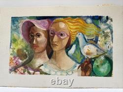 Fred Jones PAINTING BLACK AMERICANA Mid Century AFRICAN AMERICAN ARTIST FAMOUS