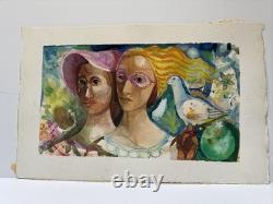 Fred Jones PAINTING BLACK AMERICANA Mid Century AFRICAN AMERICAN ARTIST FAMOUS