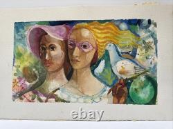 Fred Jones PAINTING BLACK AMERICANA Mid Century AFRICAN AMERICAN ARTIST FAMOUS