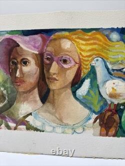 Fred Jones PAINTING BLACK AMERICANA Mid Century AFRICAN AMERICAN ARTIST FAMOUS