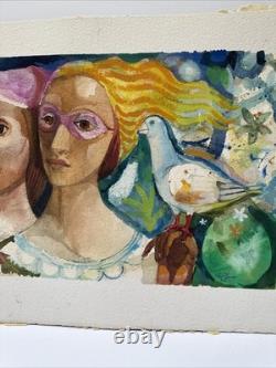 Fred Jones PAINTING BLACK AMERICANA Mid Century AFRICAN AMERICAN ARTIST FAMOUS