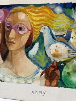 Fred Jones PAINTING BLACK AMERICANA Mid Century AFRICAN AMERICAN ARTIST FAMOUS