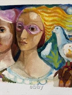 Fred Jones PAINTING BLACK AMERICANA Mid Century AFRICAN AMERICAN ARTIST FAMOUS