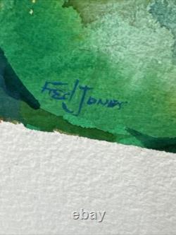 Fred Jones PAINTING BLACK AMERICANA Mid Century AFRICAN AMERICAN ARTIST FAMOUS